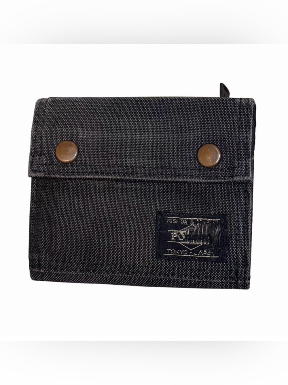 Porter Yoshida & Co. Smoky Bifold Wallet Unisex Black Zip